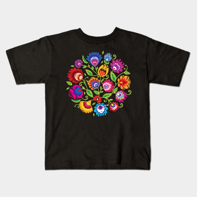 Folklore from Poland Kids T-Shirt by FK-UK